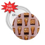 Gingham Chicken Waffles 2.25  Button (100 pack)