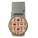 Gingham Chicken Waffles Money Clip (Round)