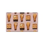 Gingham Chicken Waffles Sticker (Rectangular)