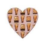 Gingham Chicken Waffles Magnet (Heart)