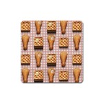 Gingham Chicken Waffles Magnet (Square)