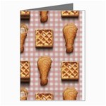 Gingham Chicken Waffles Greeting Card