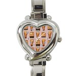 Gingham Chicken Waffles Heart Italian Charm Watch