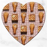 Gingham Chicken Waffles Jigsaw Puzzle (Heart)