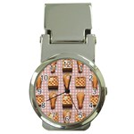 Gingham Chicken Waffles Money Clip Watch