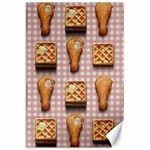 Gingham Chicken Waffles Canvas 24  x 36 