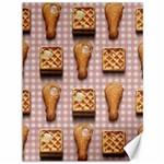 Gingham Chicken Waffles Canvas 36  x 48 