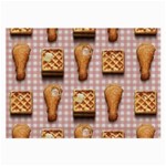 Gingham Chicken Waffles Large Glasses Cloth