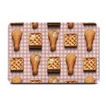 Gingham Chicken Waffles Small Doormat