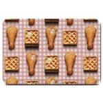 Gingham Chicken Waffles Large Doormat