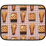 Gingham Chicken Waffles Fleece Blanket (Mini)