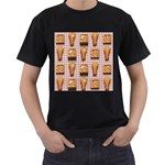 Gingham Chicken Waffles Men s T-Shirt (Black)