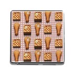 Gingham Chicken Waffles Memory Card Reader (Square)