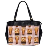 Gingham Chicken Waffles Oversize Office Handbag (2 Sides)