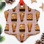 Gingham Chicken Waffles Ornament (Snowflake)