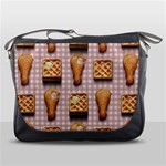 Gingham Chicken Waffles Messenger Bag