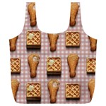 Gingham Chicken Waffles Full Print Recycle Bag (XL)