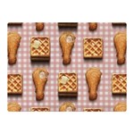 Gingham Chicken Waffles Double Sided Flano Blanket (Mini)