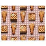 Gingham Chicken Waffles Double Sided Flano Blanket (Medium)