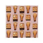 Gingham Chicken Waffles Small Satin Scarf (Square)