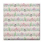 Rainbow Music Notes Tile Coaster