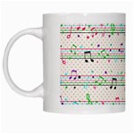 Rainbow Music Notes White Mug