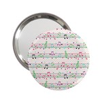 Rainbow Music Notes 2.25  Handbag Mirror