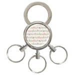 Rainbow Music Notes 3-Ring Key Chain