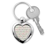 Rainbow Music Notes Key Chain (Heart)