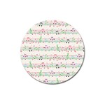 Rainbow Music Notes Magnet 3  (Round)