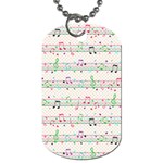 Rainbow Music Notes Dog Tag (One Side)