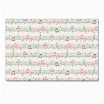 Rainbow Music Notes Postcard 5  x 7 