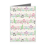 Rainbow Music Notes Mini Greeting Card