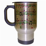 Rainbow Music Notes Travel Mug (Silver Gray)