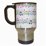 Rainbow Music Notes Travel Mug (White)