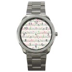 Rainbow Music Notes Sport Metal Watch