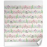 Rainbow Music Notes Canvas 8  x 10 