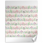 Rainbow Music Notes Canvas 12  x 16 