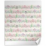 Rainbow Music Notes Canvas 16  x 20 