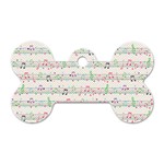 Rainbow Music Notes Dog Tag Bone (One Side)