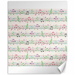 Rainbow Music Notes Canvas 11  x 14 