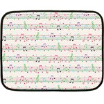 Rainbow Music Notes Fleece Blanket (Mini)