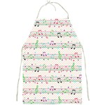 Rainbow Music Notes Full Print Apron