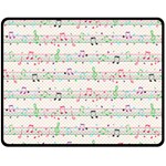 Rainbow Music Notes Fleece Blanket (Medium)