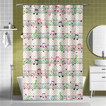 Rainbow Music Notes Shower Curtain 48  x 72  (Small)