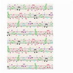 Rainbow Music Notes Large Garden Flag (Two Sides)