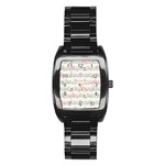 Rainbow Music Notes Stainless Steel Barrel Watch