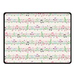 Rainbow Music Notes Double Sided Fleece Blanket (Small)