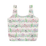 Rainbow Music Notes Full Print Recycle Bag (M)