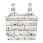 Rainbow Music Notes Full Print Recycle Bag (L)